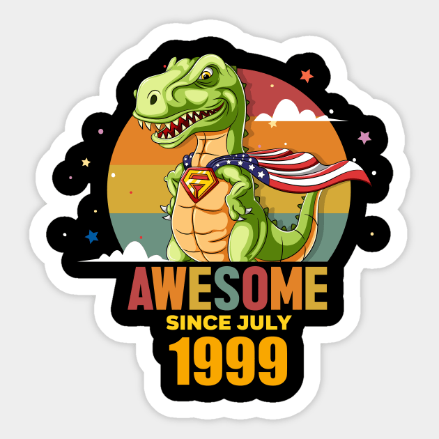 Awesome Since july 1999, Born In july 1999 Birthday Sticker by GEMEARNARNSYAK